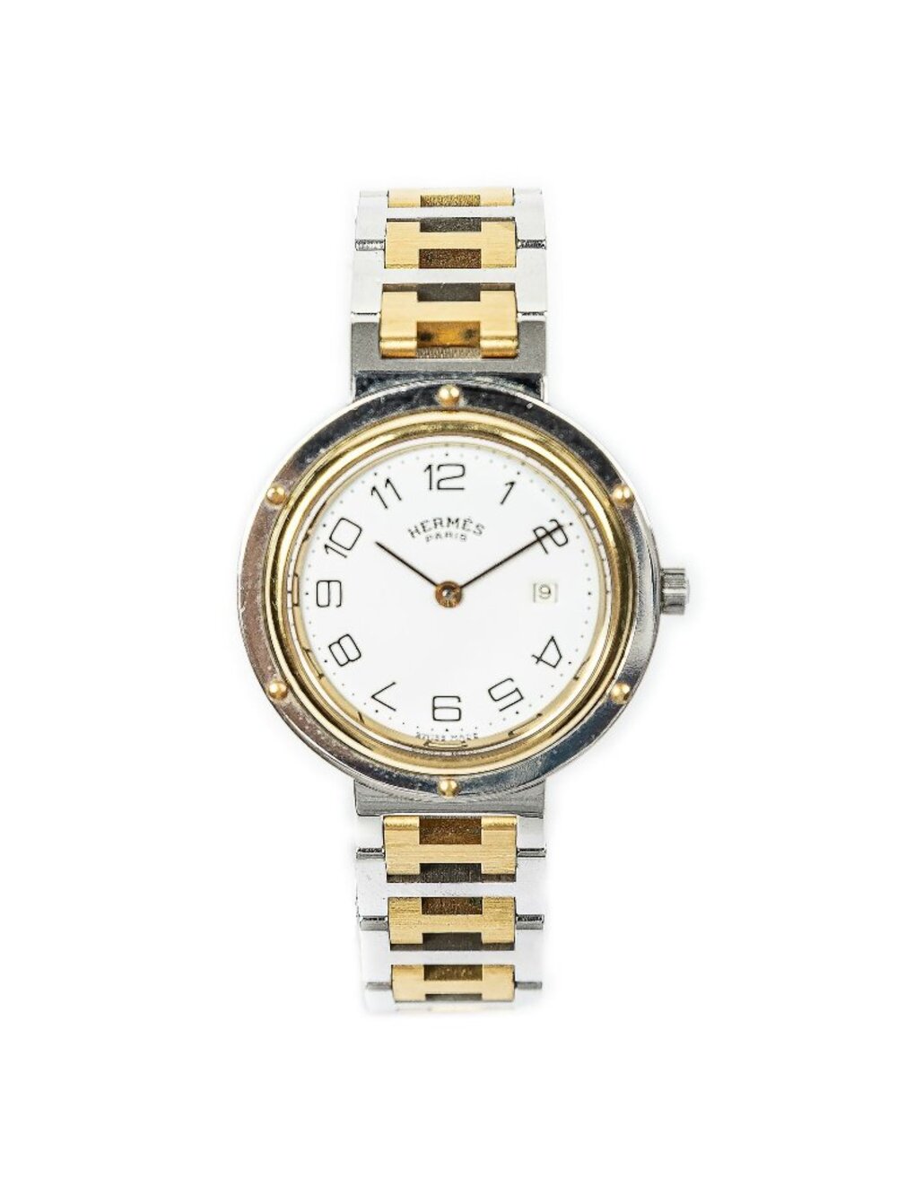Hermes Clipper Watch Silver Plated